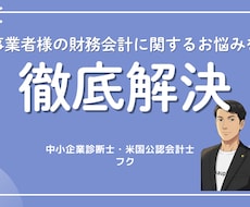財務会計に係るお悩み相談・財務分析をお手伝いします 財務会計に強い中小企業診断士・米国公認会計士です