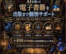 AI×電子書籍出版で収益化を目指します 2026年3月に月400万円規模の出版経験、出版伴走します。