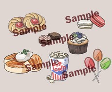 商用利用OK！食べ物のイラストを描きます イメージ1