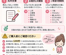 文章を丁寧で伝わりやすい文章に整えます イメージ1
