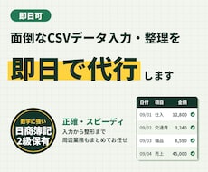 面倒なCSVデータ入力を代行します イメージ1