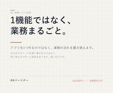 業務システムを丸ごと、御社専用でつくります イメージ1