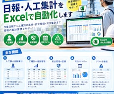 建設業の日報・人工集計を自動化します イメージ1