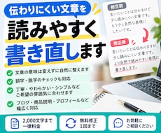 文章を読みやすく自然に書き直します イメージ1