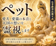 ペット気持ち霊視します 亡くなったあの子も占います 仏眼霊視で愛するペットの心の声や、亡き愛猫犬の想いを届けます