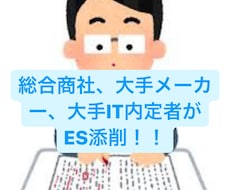 24卒3大商社内定者がES添削します イメージ1