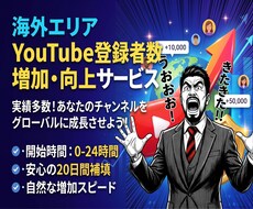 YouTube登録者増やし1000人〜増やします イメージ1