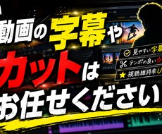 字幕や効果音、カットの代行ができます イメージ1
