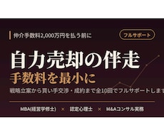 仲介手数料ゼロ・自力での会社売却を伴走します イメージ1