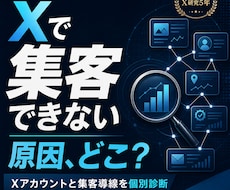 Xで集客できない原因を診断して改善点をご提案します 投稿を増やす前に、集客できない原因をハッキリさせませんか？