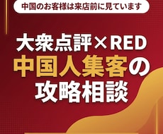 大衆点評とREDで中国人集客を攻略します イメージ1
