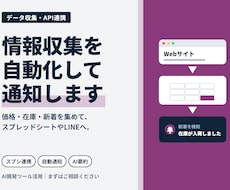 Webデータ収集・API連携を自動化します イメージ1