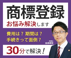 商標登録についての疑問・お悩みを30分で解決します 商標登録を検討中の方が抑えておきたい３つのポイントがわかる！