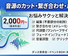 音源編集承ります イメージ1