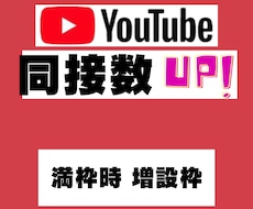 YTube30日間24時間　満枠時予備枠になります イメージ1
