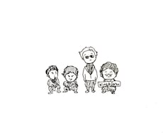 ゆるくてシンプルなタイプの似顔絵を描きます