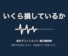 楽天アフィリエイトの損失額を実測で出します 業界平均は使いません。あなたの実測値だけで計算します。