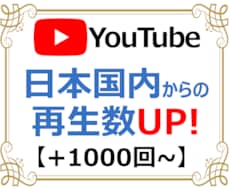 日本国内！YouTube動画1000再生増やします 再生100回から振分OK✨チャンネル登録者+10人付き✨