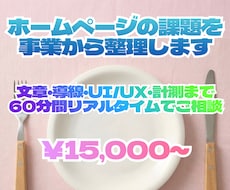 Webサイトの課題を60分で整理・改善提案します イメージ1