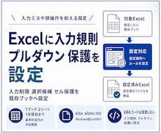Excelに入力規則 プルダウン 保護を設定します イメージ1
