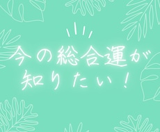あなたの総合運を占います 全体を通しての今の運気を項目ごとに鑑定致します。画像付き♡