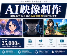実績有┊PR・オリキャラ┊【AIでアニメ化】します イメージ1