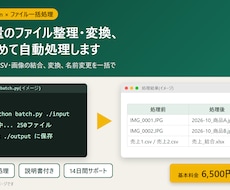 Pythonでファイル一括処理を自動化します イメージ1