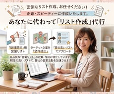 スピード納品！手作業で営業リスト作成代行します イメージ1