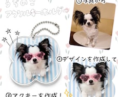 うちのこアクリルキーホルダー最大7cm つくります 世界にひとつだけのキーホルダーにしてお届け