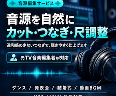 元テレビ音楽編集者が音源のカット・尺調整しますます イメージ1