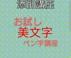 お試し♪美文字講座★ご希望の文字の添削、指導します ビデオチャットで一緒に美文字を目指しましょう!