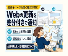 Webページの更新監視と通知を自動化します イメージ1