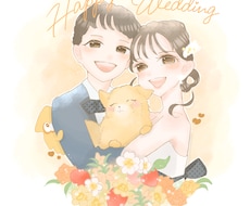 あたたかい似顔絵でお二人の結婚式をお祝いします イメージ1
