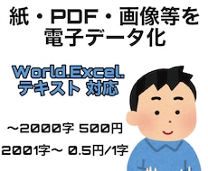 PDFや画像等をテキスト化致します イメージ1