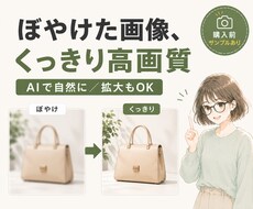 ぼやけた商品画像を高画質化します イメージ1