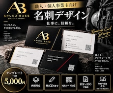 職人・個人事業主向けの名刺を作成します イメージ1