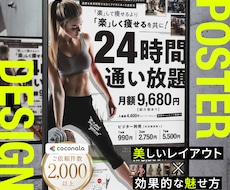 ココナラ実績2000件プロがポスター制作いたします インパクト重視からビジュアル重視の美しいデザインまで