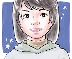 水彩タッチの似顔絵描きます