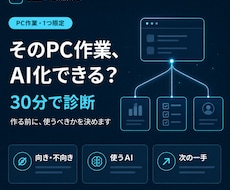 あなたのPC作業をAI化できるか診断します 作業1つ限定｜AI不要も含めて最初の一手を決める30分