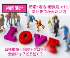 四柱推命・宿曜・タロットで恋愛について占います 運気の流れ・出会い・相性・幸せにつながる行動を教えます！