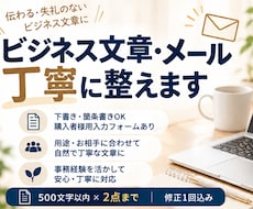ビジネス文章・メールを丁寧な文章に整えます イメージ1
