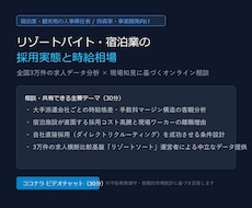 リゾートバイト宿泊業の採用実態を共有します イメージ1