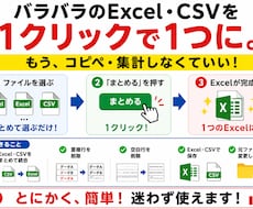 複数のExcel・CSVを1クリックでまとめます イメージ1