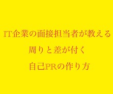 IT企業の面接担当者が、自己PRを作成します イメージ1