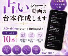 SNSショート向けの占い台本を作成します イメージ1