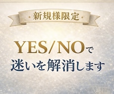 新規様限定・YES/NOで迷いを解消します イメージ1