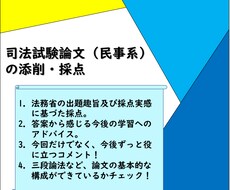 司法試験論文過去問（民事系）答案を添削・採点します 司法試験合格者 兼 講師経験者（合格者輩出実績あり）による