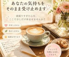 誰にも言えない話、聞きます イメージ1