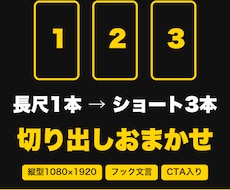 長尺動画からショート動画3本を作ります イメージ1