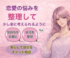 恋愛の悩みを整理します イメージ1